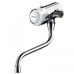 Mitigeur monocommande temporis� - pose mural bec orientable - tempomix delabie