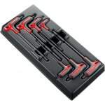 Module de 7 cl�s m�les � poign�es en t - 6 pans - t�te sph�rique facom