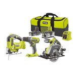 Pack 3 outils one + avec 2 batteries 18v 4, 0 et 2, 0 ah + 1 chargeur ryobi