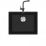 Pack vier sous plan maris fraganit mrg 110 - 52 et mitigeur atlas neo avec douchette - noir mat franke ...