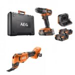 Pack perceuse  percussion brushless 18v + multitool 18v - ck18 - ar - 2bx - x02b aeg powertools