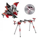 Pack scie onglet radiale te - sm 10 l dual + pi�tement + lame de scie 254 mm - 48 dents einhell