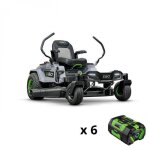 Pack tondeuse autoporte z6 zro turn ego - 107 cm - zt4201e + 6 batteries ego