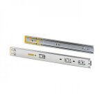 Paire de coulisses  billes - 45 x 600 mm - push et amortisseur - zingu - 5 paires emuca