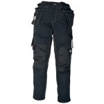 Pantalon de travail panblack + avec poches genouillres - noir - taille 52 kiplay