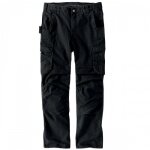 Pantalon de travail en ripstop stretch steel rugged relaxed cargo noir - taille 48 carhartt