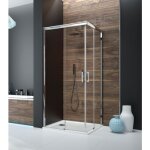 Paroi de douche - coulissante / 2x2 vantaux sans seuil 100x800cm - tyxo leda