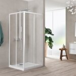 Paroi de douche coulissante - accès d'angle - 4 panneaux - riviera 2. 0 a 77 - 79cm novellini Paroi de douche coulissante - accès d'angle - 4 panneaux - riviera 2. 0 a 77 - 79cm novellini