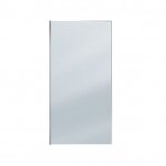 Paroi de douche fixe chrome parma 2 - verre fum - 100 cm aurlane
