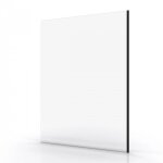 Paroi de douche fixe parma 2 noir - verre transparent - 140 cm aurlane