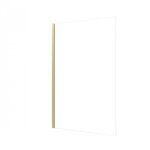 Paroi de douche fixe parma 2 or bross� - verre transparent - 120 cm aurlane