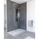 Paroi de douche fixe parma 2 - verre transparent - 140 cm aurlane Paroi de douche fixe parma 2 - verre transparent - 140 cm aurlane