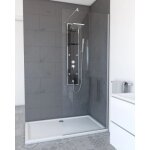 Paroi de douche fixe parma 2 - verre transparent - 80 cm aurlane Paroi de douche fixe parma 2 - verre transparent - 80 cm aurlane