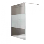 Paroi de douche à l'italienne open 2 - verre sérigraphié - 90 cm leda Paroi de douche à l'italienne open 2 - verre sérigraphié - 90 cm leda
