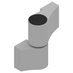 Paumelle en applique à 2 lames diam pour porte d'entrée - entraxe 60 mm - gris la croisée ds Paumelle en applique à 2 lames diam pour porte d'entrée - entraxe 60 mm - gris la croisée ds