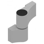 Paumelle en applique à 2 lames diam pour porte d'entrée - entraxe 67 mm - gris la croisée ds Paumelle en applique à 2 lames diam pour porte d'entrée - entraxe 67 mm - gris la croisée ds