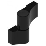 Paumelle en applique à 2 lames diam pour porte d'entrée - entraxe 67 mm - noir la croisée ds Paumelle en applique à 2 lames diam pour porte d'entrée - entraxe 67 mm - noir la croisée ds