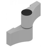 Paumelle en applique à 2 lames diam pour porte d'entrée - entraxe 93 mm - gris la croisée ds Paumelle en applique à 2 lames diam pour porte d'entrée - entraxe 93 mm - gris la croisée ds