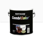 Peinture antirouille - mtal brillant - 2, 5 l - mtal blanc 9010 - combicolor rust - oleum