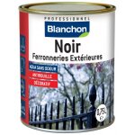 Noir pour ferronneries extrieures - finition antirouille - 0, 75 litre blanchon