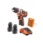 Perceuse visseuse 12v + 2 batteries 2ah et coffret d'accessoires 17 pices - bbs12c2 - 202bkit1 aeg powertools ...
