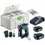 Perceuse visseuse cxs 12 2, 5 - set - 2x2, 5ah + chargeur + coffret systainer sys3 df m festool