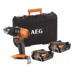 Perceuse visseuse  percussion 18v + 2 batteries 2, 0 ah - bsb18g4 - 202c aeg powertools