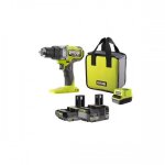 Perceuse - visseuse  percussion brushless 18v - 5, 0ah et 2, 0ah - chargeur - rpd18bl2 - 252s ryobi