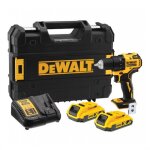 Perceuse visseuse sans fil 18v 2x2ah - dcd708d2t - qw dewalt