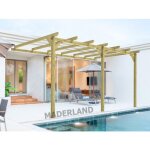 Pergola adosse en bois oviedo 6x4, 2 m maderland