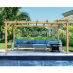 Pergola en bois lamell - coll valencia 4x3 m maderland