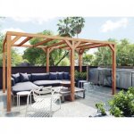 Pergola en bois lamell - coll fuengirola 6x3m maderland