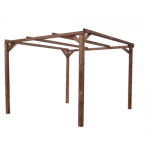 Pergola en bois thonon - 3, 00x3, 00 m - 9 m2 habrita