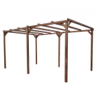 Pergola en bois thonon - 3, 00x5, 00 m - 15 m2 habrita
