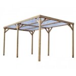 Pergola en bois thonon avec couverture pvc - 3, 00x5, 00 m - 15 m2 habrita