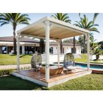 Pergola couverte autoportante bois strasbourg 3 x 3m maderland