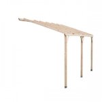 Pergola murale et carport adossable autoclav - 3 x 5 m - 15 m2 habrita