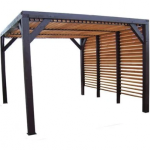 Pergola  vantelles mobiles - 3, 40 x 3, 60 m - hauteur 2, 17 m - veneto habrita