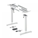 Pieds de bureau rglables avec manivelle - steelforce pro 310 hc slim - blanc hettich