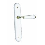 Plaque bec - de - cane pour poigne de porte - porcelaine blanche - style mrigous