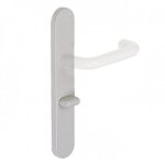 Plaques bec - de - cane pour poign�es de porte - nylon gris - zl 92 normbau