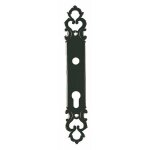 Plaque cl� i pour poign�e de porte - fer �poxy noir - comt� bouvet