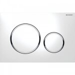Plaque de commande double touche - sigma 20 - blanc brillant geberit