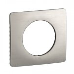 Plaque de finition m�tal c�liane - 1 poste - alu satin� legrand