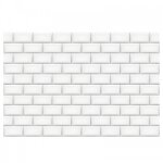 Plaque murale pour d�coration ou cr�dence - aluminium - m�tro blanc nordlinger