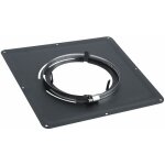 Plaque de propret� inox �mail noir mat 400 x 400 mm - diam�tre 155 mm ten
