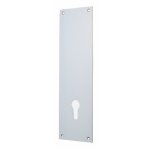 Plaque de propret� rectangulaire � trou de cylindre - alu argent duval