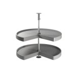 Plateau tournant 3 / 4 pour meuble d'angle - gris - module 900mm emuca
