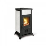Poêle à bois en fonte émaillée elegance blanc infinity - 6 kw - gemma la nordica extraflame Poêle à bois en fonte émaillée elegance blanc infinity - 6 kw - gemma la nordica extraflame