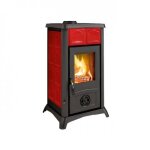 Pole  bois en fonte maille elegance bordeaux - 6 kw - gemma la nordica extraflame
